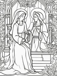 Christian Christmas Colouring Pages  outling,coloring pages,black and whit