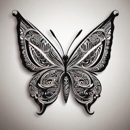 maori butterfly tattoo  