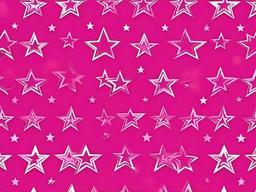 Pink Y2K Wallpaper-Shiny pink with chrome-style stars and hearts, inspired by early 2000s aesthetics  background wallpaper