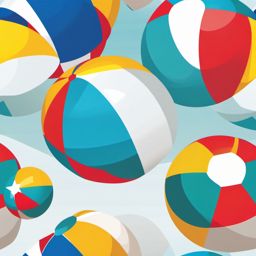 Beach Ball Clipart - A beach ball ready for play.  color clipart, minimalist, vector art, 