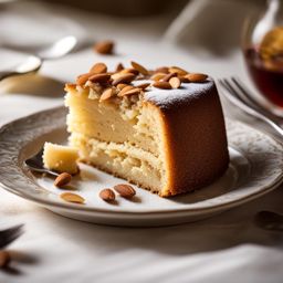 sbrisolona, italian crumbly almond cake, devoured at a picturesque villa in tuscany. 