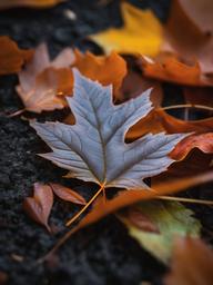 Autumn Leaf clipart - close-up of a leaf on the ground  