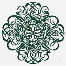 badass celtic tattoos  simple color tattoo,minimal,white background