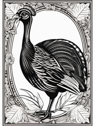 turkey clipart black and white - a thanksgiving symbol. 