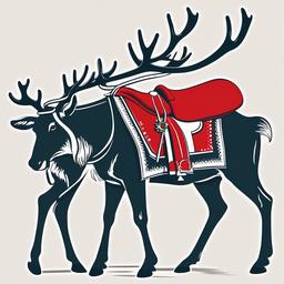 Reindeer clipart - reindeer with a red nose  