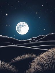 moon clipart - illuminating the night with its glow. 