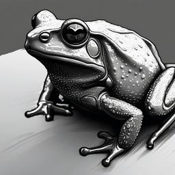 drawing of spiny-headed frog  minimal rough sketch scribbles,doodles,black and white