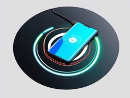 Wireless Charging clipart - Wireless charging technology, ,vector color clipart,minimal