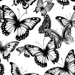 butterfly tattoo designs black and white design 