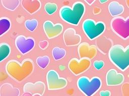 Pastel Rainbow Heart Wallpaper  