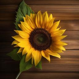 Wood Background Wallpaper - sunflower on wood background  