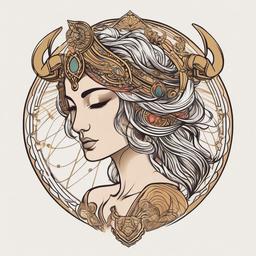 aries goddess tattoos  simple vector color tattoo