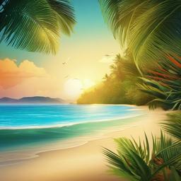 Beach Background Wallpaper - tropical holiday background  