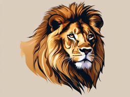 Lion clipart - Majestic carnivore of the African savannah, ,vector color clipart,minimal