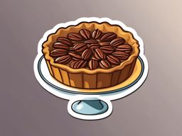 Pecan Pie Perfection sticker- Buttery and gooey pecan filling in a flaky pie crust, creating a nutty and caramelized delight. A quintessential dessert for the fall season., , color sticker vector art
