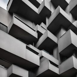 step into the world of brutalist architecture, with exposed concrete and bold geometric forms. 