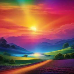 Rainbow Background Wallpaper - rainbow sunset wallpaper  