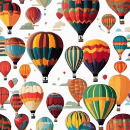 Albuquerque Balloon Fiesta sticker- Annual hot air balloon festival in New Mexico, , sticker vector art, minimalist design