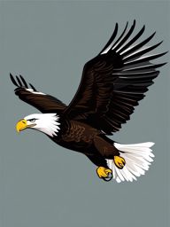 Bald Eagle clipart - National bird of the United States in flight, ,color clipart vector style