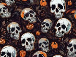 Skull Wallpapers - Spooky Skulls and Halloween Vibes wallpaper, abstract art style, patterns, intricate