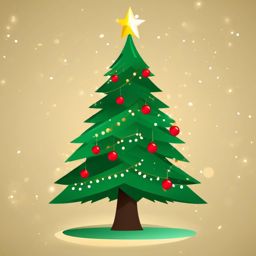 Christmas Tree Clipart PNG,Decorating a digital holiday newsletter with Christmas tree clipart PNG  simple, 2d flat