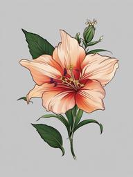Tattoo July Birth Flower-Celebrating July with a tattoo featuring the birth flower, larkspur, symbolizing love, positivity, and the beauty of life.  simple vector color tattoo