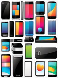 Phone Clipart, Sleek and modern smartphones. 