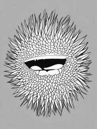 Fruit Coloring Pages - Rambutan with spiky skin  simple coloring pages