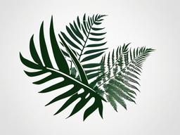 Hawaiian Fern Tattoo - Embrace nature-inspired elegance with a tattoo featuring the intricate and symbolic Hawaiian fern.  simple vector color tattoo,minmal,white background