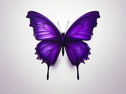 small purple butterfly tattoo  simple color tattoo, minimal, white background