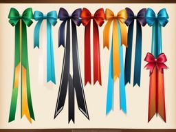 Bookmark ribbon clipart - Ribbon bookmark for marking pages,  color clipart, vector art