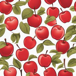 apple clipart - juicy and red, ready for picking. 