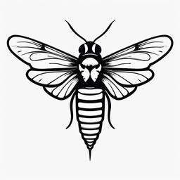 Death Hawk Moth Tattoo - Tattoo featuring a death hawk moth.  simple vector tattoo,minimalist,white background