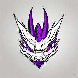 Spyro Dragon Tattoo - Tattoos inspired by Spyro the Dragon, a popular video game character.  simple color tattoo,minimalist,white background