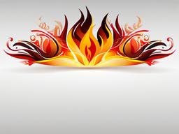 Flame clipart - abstract flame design  vector clipart