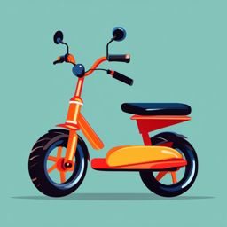 Tricycle Clipart - A colorful tricycle for young riders.  color vector clipart, minimal style