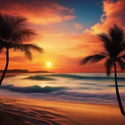 Beach background - beautiful beach sunset wallpaper  