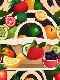 fruit clipart: arranged in a beautiful fruit basket. 