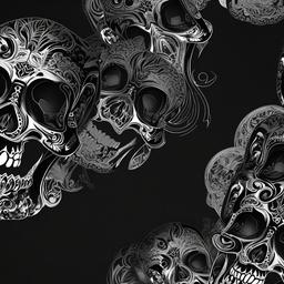 Wallpaper Black Skull  ,desktop background wallpaper