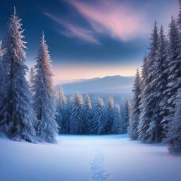 Winter background wallpaper - snowy forest backdrop  