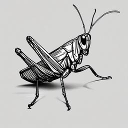 sketch of a grasshopper  minimal rough sketch scribbles,doodles,black and white