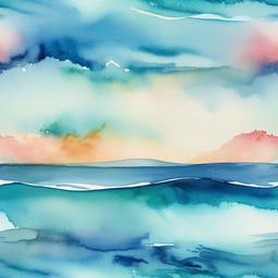 Ocean Background Wallpaper - watercolour ocean background  
