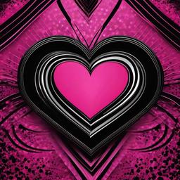 Heart Background Wallpaper - pink heart with black background  