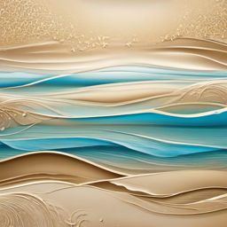 Tan Background - Sandy Beach and Clear Blue Waters  intricate patterns, splash art, wallpaper art