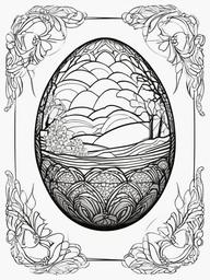 Dragon Egg Coloring Pages - Intriguing Eggs Ready to Hatch  minimal black outline printable sheet, coloring page