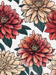 Dahlia Sticker - Celebrate the diverse and intricate beauty of dahlias with this stunning sticker, , sticker vector art, minimalist design