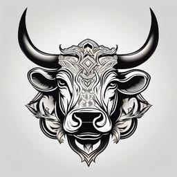 taurus tattoo minimalist  simple vector color tattoo