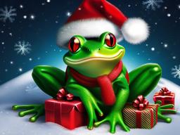 Christmas Frog Wallpaper  