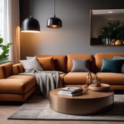 Living Room - Cozy haven with warm colors and comfortable furniture. realistic, professional photography, bokeh, natural lighting, canon lens, shot on dslr 64 megapixels sharp focus