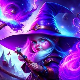 gnome wizard, elara emberwhisper, conjuring a swirling arcane storm to protect her allies from a deadly dragon. 